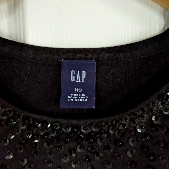GAP sequined sparkly black sweater - Picture 3 of 4